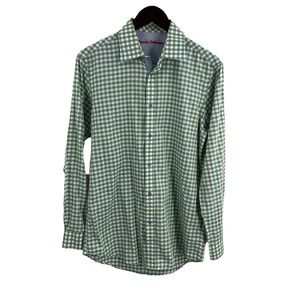 Report Collection Green Blue‎ Check Long Sleeve Shirt Size Small